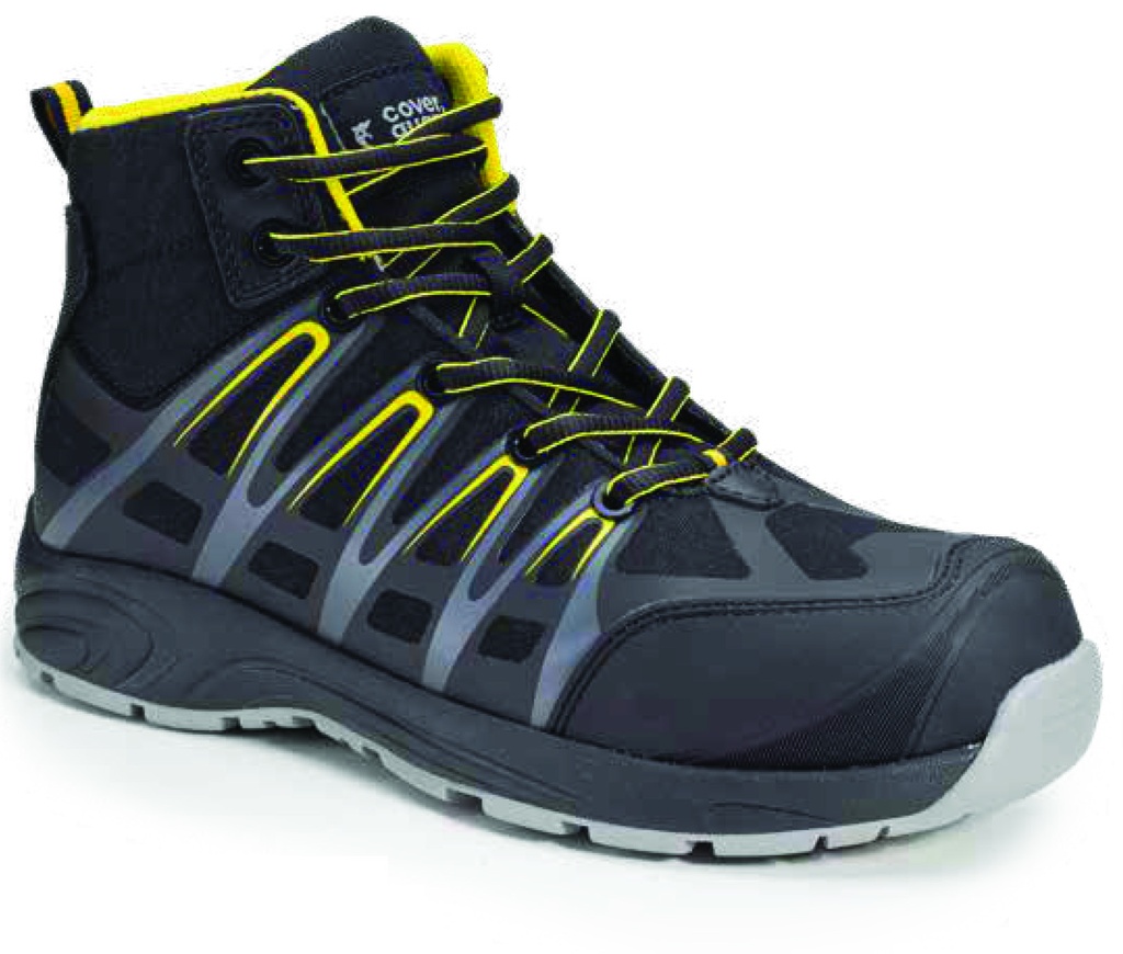 Chaussures de sécurité Haute ALUNI S3 Noir Jaune - réf. 9ALU1600