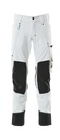 Pantalon, poches genouillères, stretch  ADVANCED  - réf.  17179 - blanc