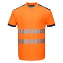 T-Shirt HV PW3 orange noir  - réf.  T181