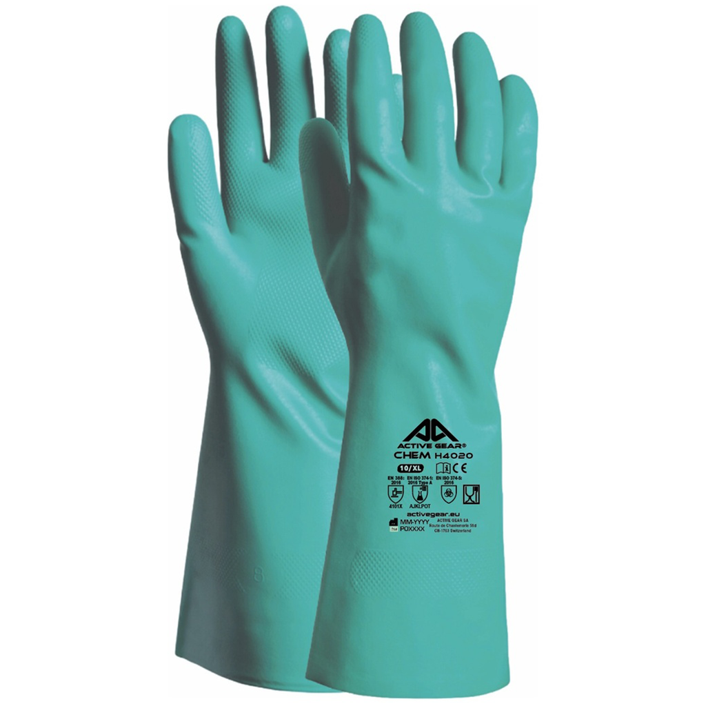 Gants nitrile vert CHEM (boite de 12) - réf. H4010
